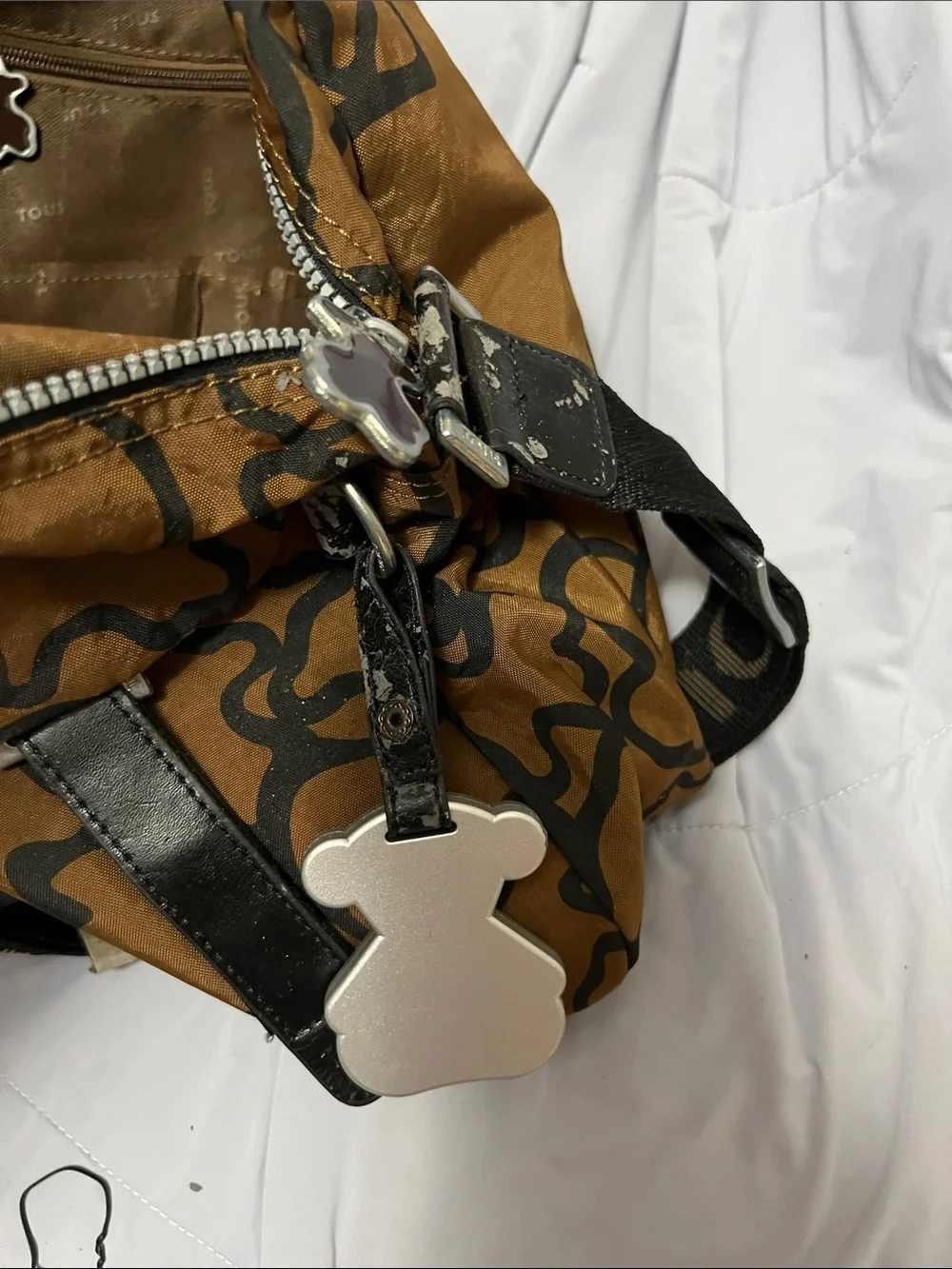 Tous Brown and Black Patterned Crossbody Bag